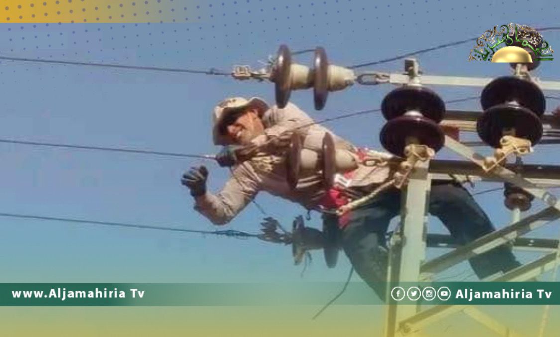 شركة الكهرباء: صيانة خطوط هوائية ومحطات في ترهونة لتحسين الشبكة