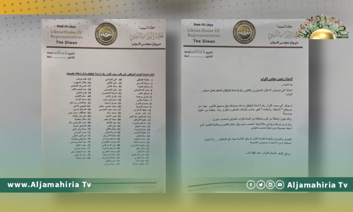 80 عضوا بمجلس النواب يطالبون بسحب قرار فصل البرلمان