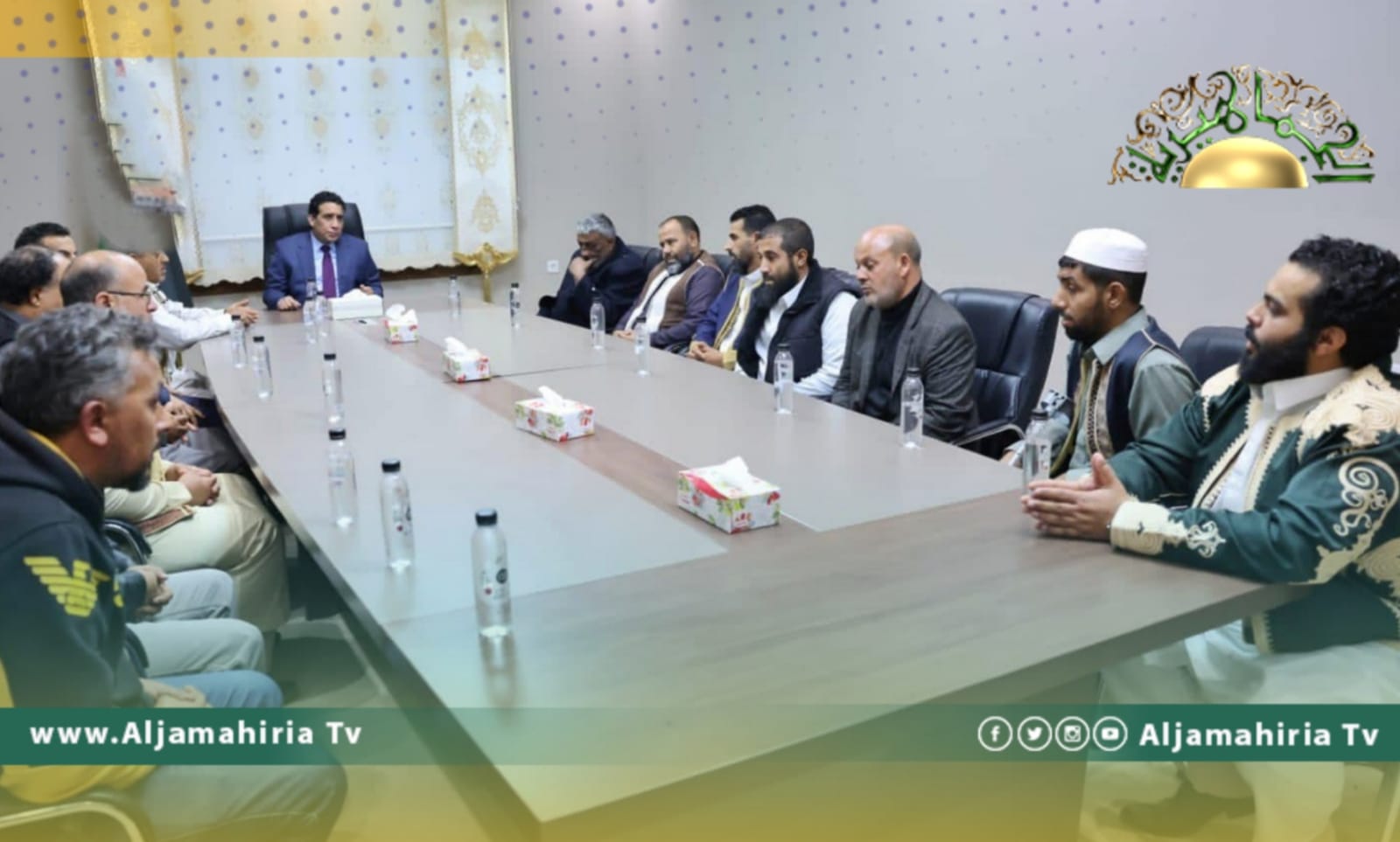 المنفي يناقش مع وفد من قبيلتي الشواعر والقبايل سبل إنجاح مشروع المصالحة الوطنية