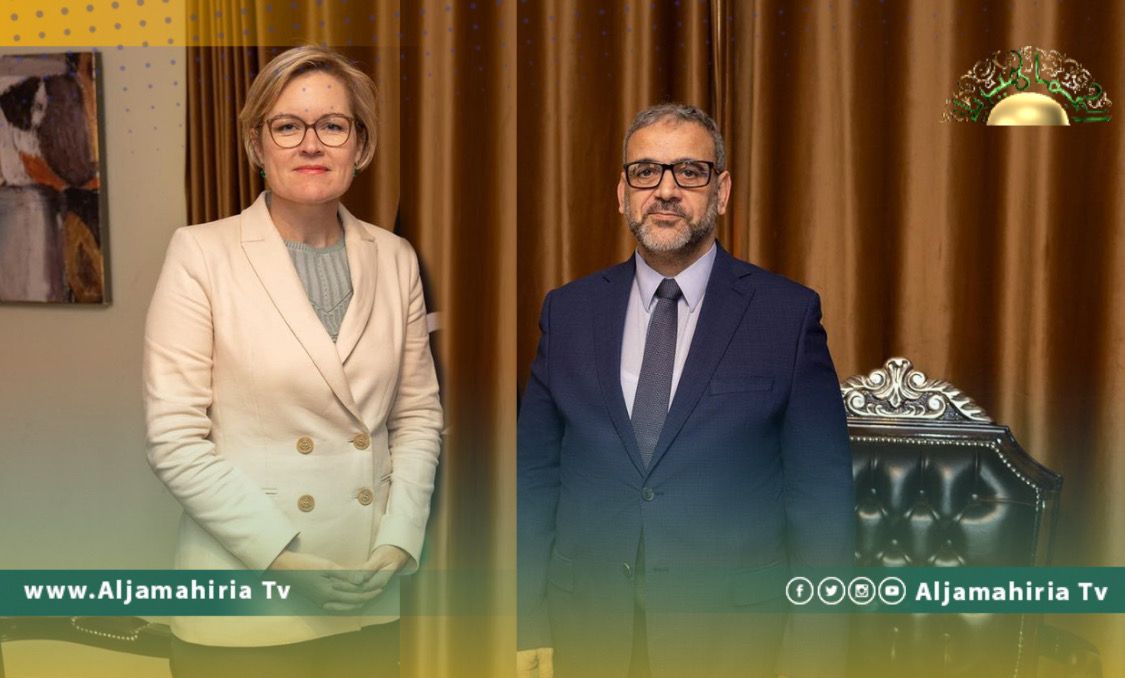 المشري وهورندال يستعرضان جهود حل الأزمة السياسية والتوافق بشأن القاعدة الدستورية