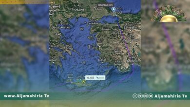 طائرة الأجنحة الليبية تهبط اضطراريا في مطار هيراكليون بكريت قبل تكملة رحلتها لمعيتيقة