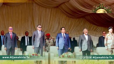 المنفي يشارك في حفل تخرج الدفعة "32" من منتسبي جهاز المخابرات الليبية