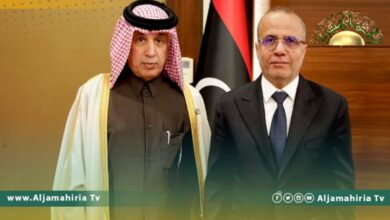 اللافي مع وزير الدولة للشؤون الخارجية القطري