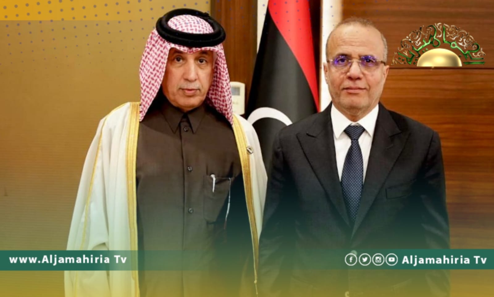 اللافي مع وزير الدولة للشؤون الخارجية القطري