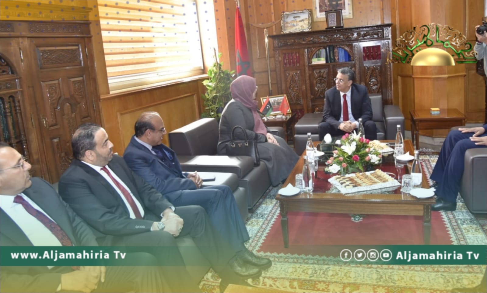 وزير العدل تبحث مع نظيرها المغربي مشروع مذكرة تفاهم بين البلدين