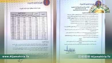 الدبيبة يعتمد جدول مرتبات العاملين بشركة الكهرباء وفق فئات العمل