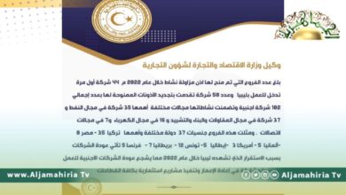 وزارة الاقتصاد والتجارة: 44 شركة أجنبية دخلت السوق الليبية خلال العام الماضي