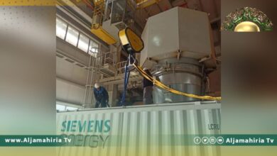 الشركة العامة للكهرباء: وصول معدات وقطع غيار محطة الجبل الغربي