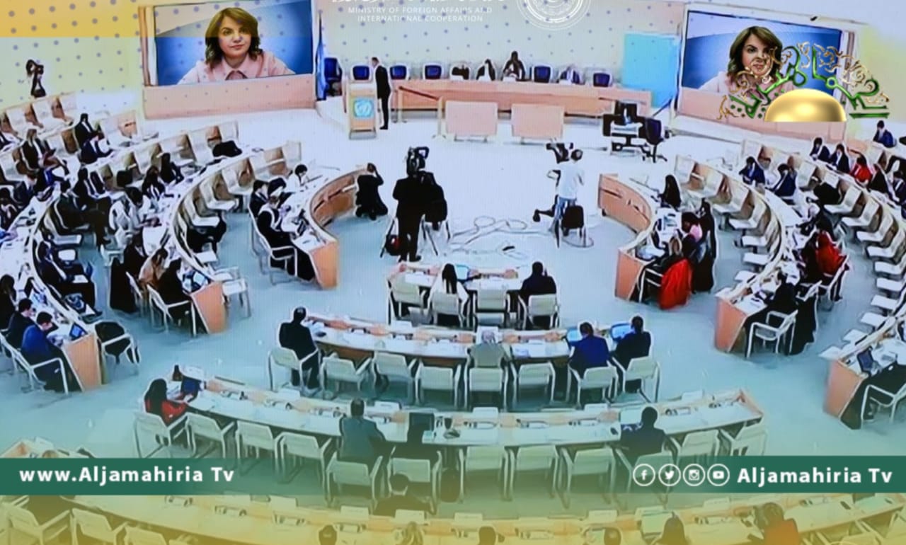 المنقوش تستعرض أمام مجلس حقوق الإنسان الجهود المبذولة لمواجهة الإفلات من العقاب