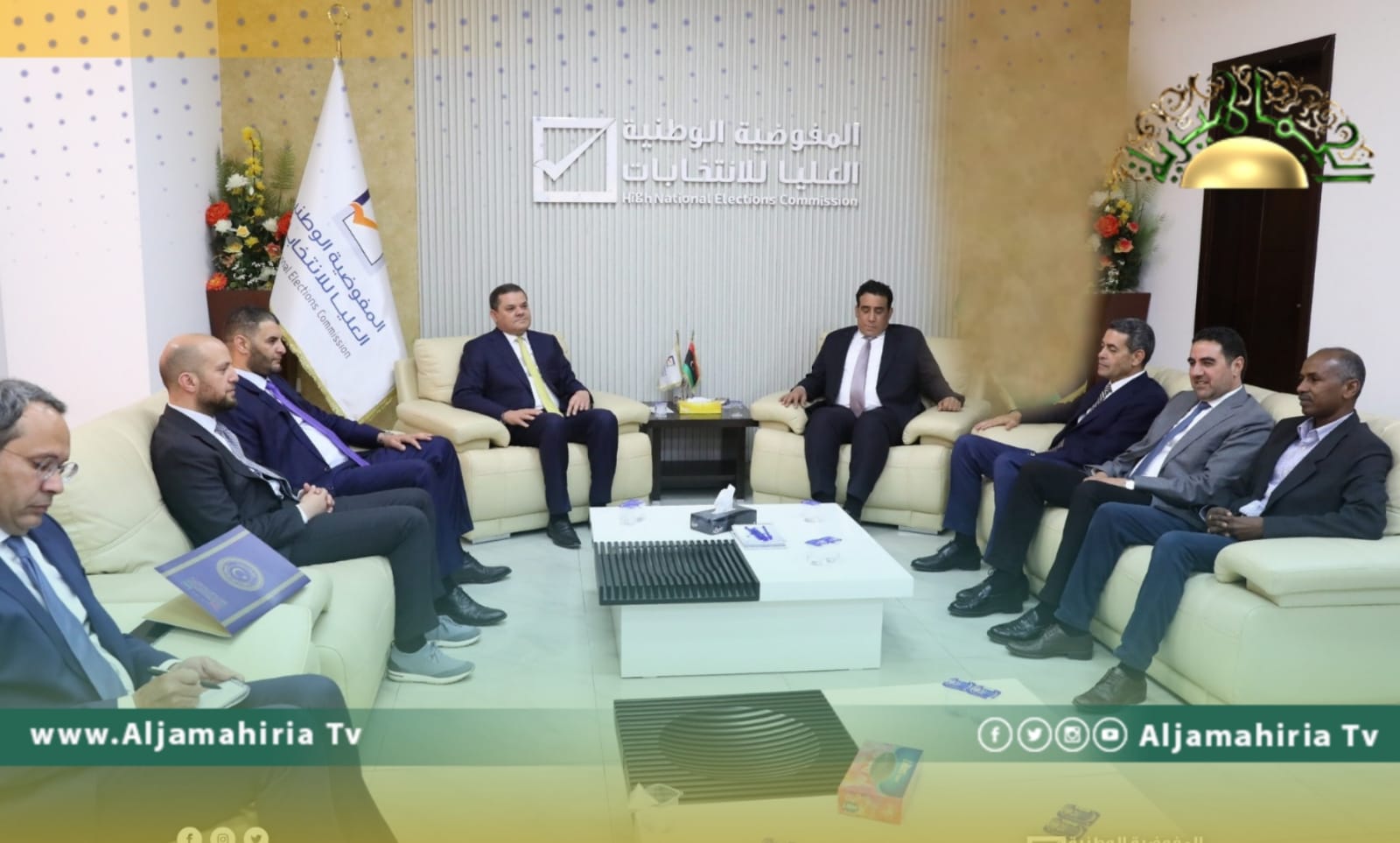 المنفي والدبيبة يلتقيان السايح للاطلاع على جاهزية المفوضية لإجراء الانتخابات قبل نهاية العام الجاري