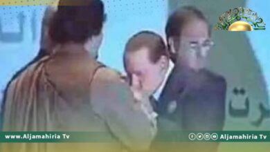 القذافي وبرلسكوني