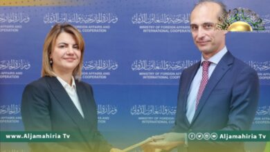 المنقوش مع السفير الإيطالي