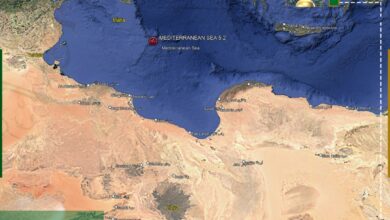 عاجل| هزة أرضية بقوة 5.2 درجة تضرب البحر المتوسط قرب العاصمة طرابلس.