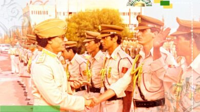 صورة للتاريخ: القذافي يتوج دفعة (16) بالجيش الليبي ويُخلد تضحيات أبطال الوطن