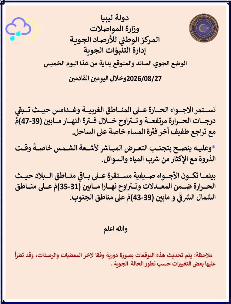 الأرصاد: موجة حر خانقة تضرب الغرب.. الحرارة تقترب من 47 درجة