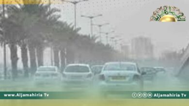 توقعات بسقوط أمطار متفرقة من حين لآخر على شمال ليبيا