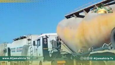 فيديو يكشف اصطفاف شاحنات ليبية بالسعي لدخول ليبيا